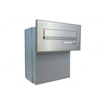 F-046 stainless steel through the wall letterbox (variable depth)