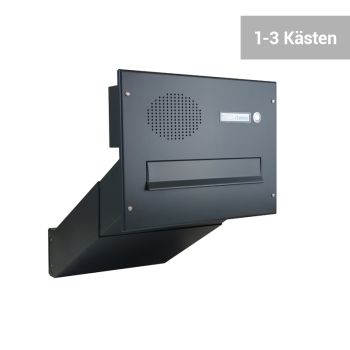 D-041 Wall pass-through letterbox in RAL7016 with bell...