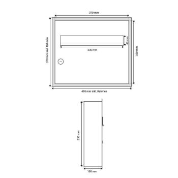 A-01 Flush-mounted letterbox window grey (RAL 7040)