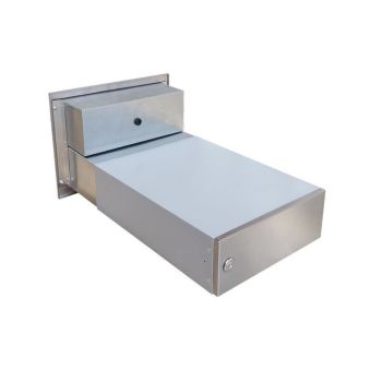B-042 stainless steel through wall letterbox with 2 bells & intercom Sieve (variable depth)
