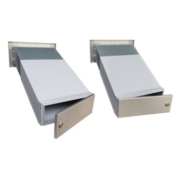 D-042 stainless steel through wall letterbox (variable...