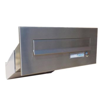 D-042 stainless steel through wall letterbox (variable depth)