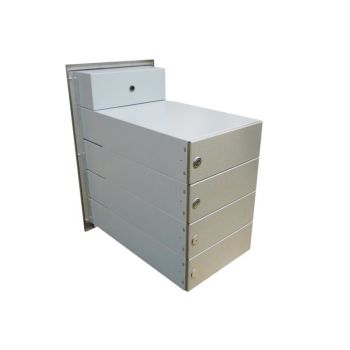 B-042 4-door stainless steel through wall letterbox...
