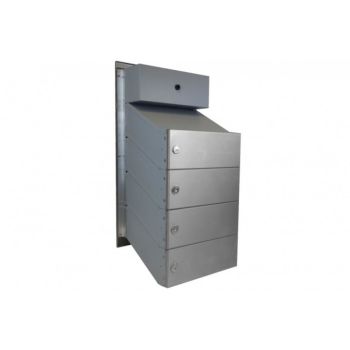 D-041 4-door stainless steel through wall letterbox...
