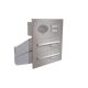 D-042 2-door stainless steel through wall letterbox system with bell & intercom (variable depth)