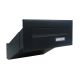 D-042 black (RAL 9005) through wall letterbox (variable depth)