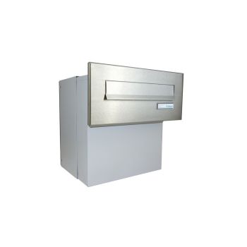 F-042 XXL stainless steel through wall letterbox (variable depth)