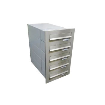 B-042 5-door stainless steel through wall letterbox...