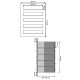 B-042 5-door stainless steel through wall letterbox system (variable depth)