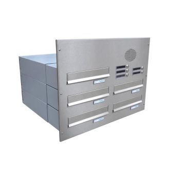 B-042 5-door stainless steel through wall letterbox...