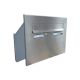 D-241 XXL stainless steel through wall letterbox (variable depth) with 2 nameplates & bells