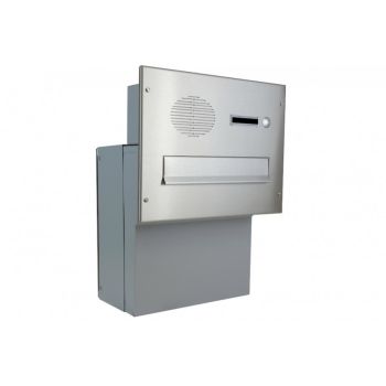 F-04 stainless steel through the wall letterbox with bell...