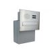 F-04 stainless steel through wall letterbox with 2 bells & intercom (variable depth)
