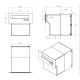 FLAT Design XXL Edelstahl Mauerdurchwurf Briefkasten FX-042 (Tiefe: 27-40,5 cm)