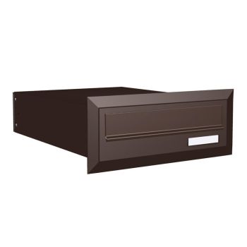 B-03 wall pass letterbox in chocolate brown (RAL 8017)