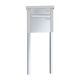 Leabox freestanding letterbox with intercom prep in stainless steel - LEA20