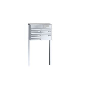 Leabox stainless steel freestanding horizontal letterbox with intercom prep. - LEA3 (2 to 12-fold)