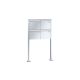 Leabox freestanding letterbox system in stainless steel 4 base plates