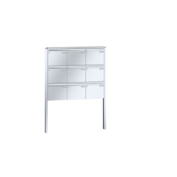 Leabox free-standing letterbox system in stainless steel 9 embedding in concrete