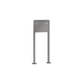 Leabox free-standing mailbox system in RAL DB 703 iron mica 1 base plates