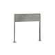 Leabox free-standing mailbox system in RAL DB 703 iron mica 3 base plates