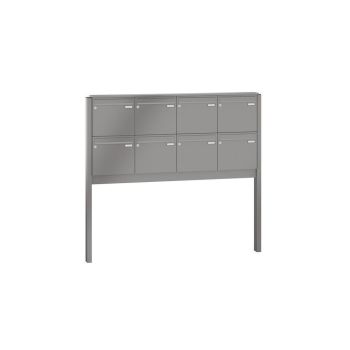 Leabox free-standing mailbox system in RAL DB 703 iron mica 8 concrete
