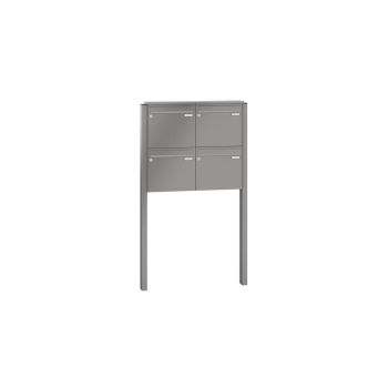 Leabox free-standing mailbox system in RAL 6005 moss green 4 embedding in concrete