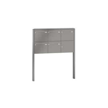 Leabox free-standing mailbox system in RAL 7016 anthracite grey 5 embedding in concrete
