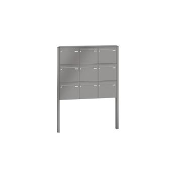 Leabox freestanding letterbox system in RAL 7016 anthracite grey 9 embedding in concrete