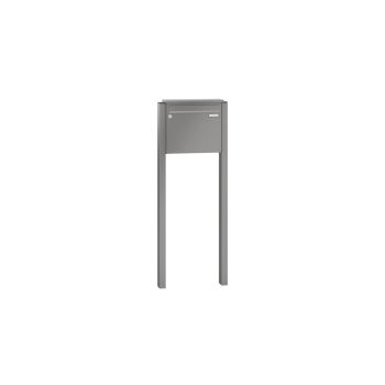 Leabox free-standing mailbox system in RAL 8028 terra brown 1 embedding in concrete