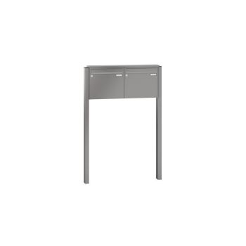 Leabox free-standing mailbox system in RAL 8028 terra brown 2 embedding in concrete