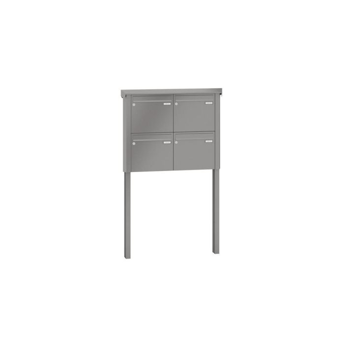 Leabox free-standing mailbox system in RAL 7016 anthracite grey 4 embedding in concrete
