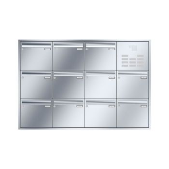 Leabox flush-mounted letterbox with speech field in stainless steel 11