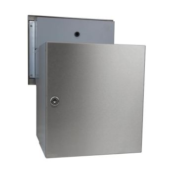 F-042 XXL stainless steel through wall letterbox with...