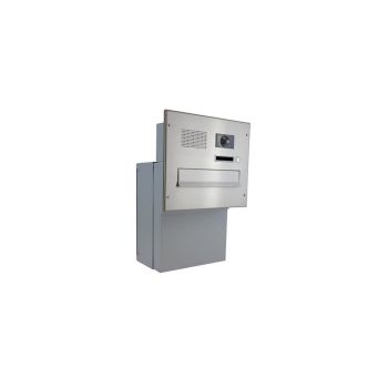 F-046 stainless steel pass through wall letterbox system with bells, intercom & camera