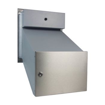 D-241 stainless steel through wall letterbox with bells, intercom & camera