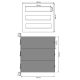 B-04 3-door stainless steel through wall letterbox system (variable depth)