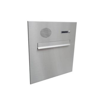 A-04 stainless steel design pass-through letterbox with bell & intercom