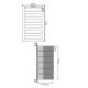 B-042 6-door stainless steel through wall letterbox system (variable depth)
