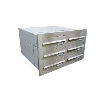 B-042 6-door stainless steel through wall letterbox...