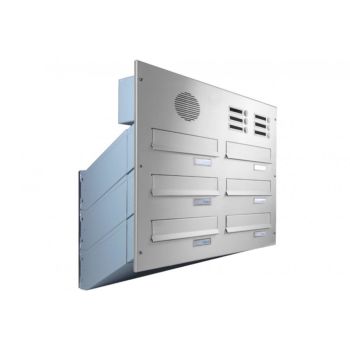 D-041 6-door stainless steel through wall letterbox...