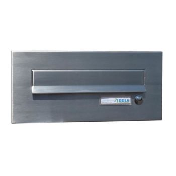 CD-26 stainless steel letterbox front panel with bell (160x310 mm)