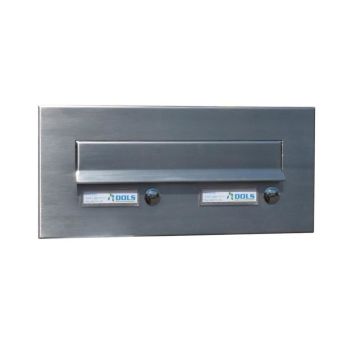 CD-36 stainless steel letterbox front panel with 2 bells (160x310 mm)